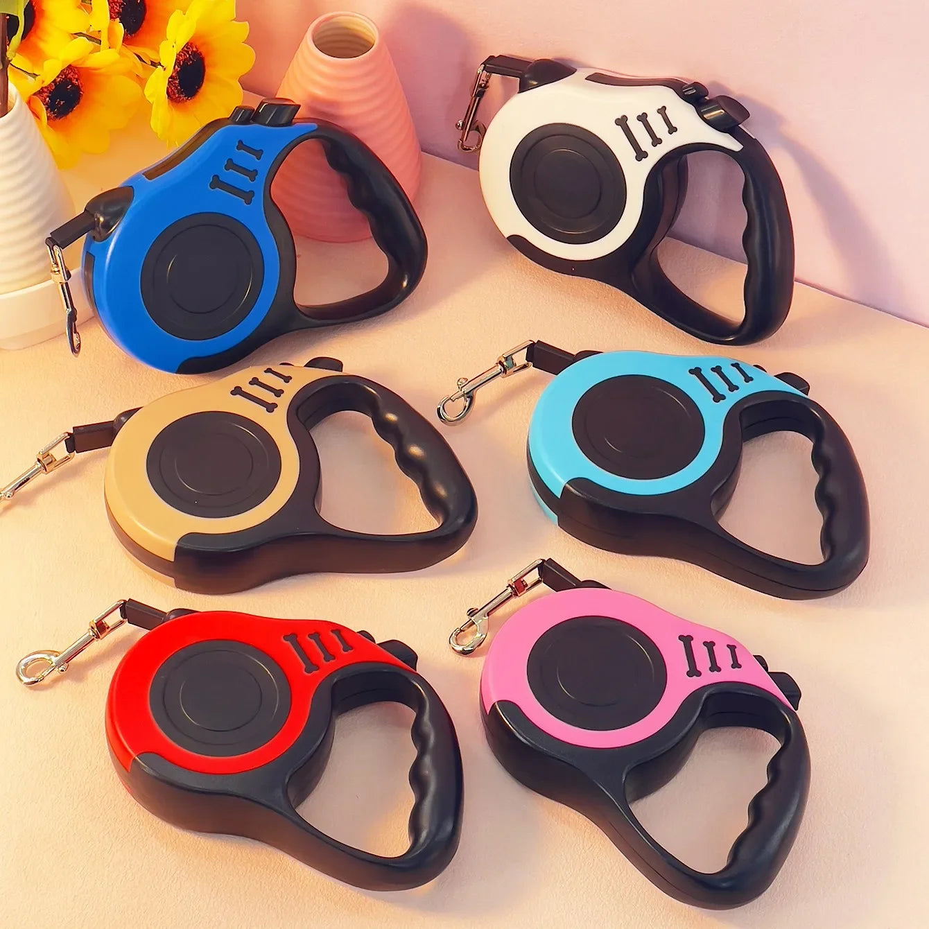 Strong Nylon Dog Leash – 3m/5m Retractable Lead for Small & Large Dogs