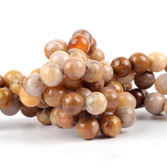 Natural Chrysanthemum Onyx Beads – 4–12mm Round Loose Beads for Jewelry Making